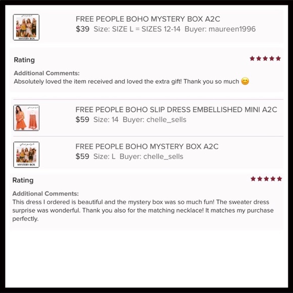 FREE PEOPLE MYSTERY BOX BOHO STYLE A3C - Picture 7 of 16